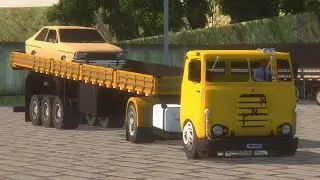 Mod Caminh&atilde;o Ford FNM D11000 + Carretinha 3 Eixos - Proton Bus Simulator/Road
