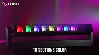 LED MOVING HEAD BAR 10x40W RGBW 2 SECTIONS ZOOM 3,5&deg;-55&deg; 10 SECTIONS COLOR