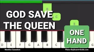 British National Anthem (Slow Very Easy Piano Tutorial)
