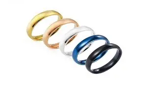 Rose Gold Polished Stainless Steel Ring-2019