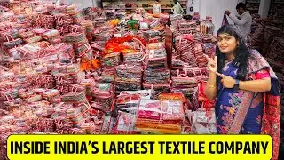 Tour of India's Largest Textile Company | Saree Wholesale Market #saree #sarees #tour #wholesale
