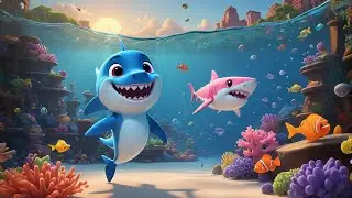 Swim, swim, under the sea, song  |  #funny #swim #sea #kids #shark