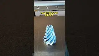 3D-Printed Snowflake Cone Passthrough Fidget Toy.
