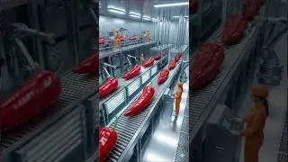 The Astonishing Process of Drying Giant Chili Peppers Whole in a Massive Factory