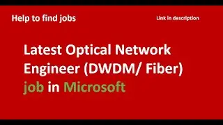 Вакансия инженера оптических сетей #DWDM #Fiber #telecom ROADM | OTN #roadm #otn #dwdm