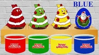 Learn Colors for Children with Christmas Tree Decoration |  Learn Colors with Funny Surprise Eggs
