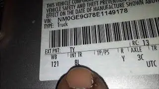 Ford Transit Connect and Van Paint Code locations