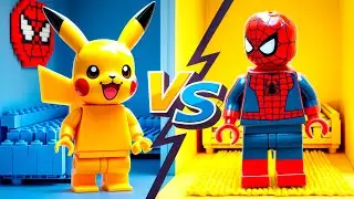 Super-heróis constroem um quarto secreto! O desafio de uma cor de Sprunki e Homem-Aranha