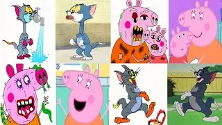 Tom and Jerry vs Peppa Pig Funny Drawing Meme। Tom and Jerry