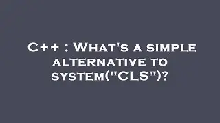 C++ : What's a simple alternative to system(