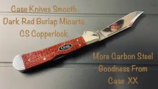 Case Knives Smooth Dark Red Micarta Copperlock