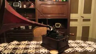 1905 fonograf Fireside, phonograph, Edison con cilindro, amb cilindre, cilinder