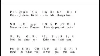 Vathapi Ganapathim Tutorial  Part 4 with Notation. Anupallavi and Charanam  sahithyam