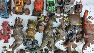 Cleaning toys dirty ak47 offroad keropy T-rex truck dump owl tank