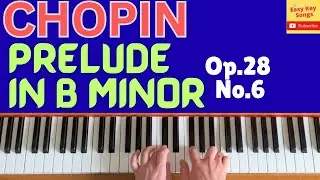Chopin Prelude in B Minor Op.28 No.6. Video Tutorial