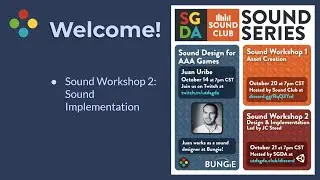 [SGDA] Sound Workshop 2 - Sound Implementation by JC Steed