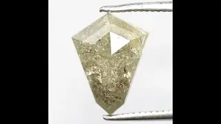 2.81 CT Geometric Greenish Gray Rustic Diamond: Custom Ring Stone