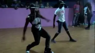 Andre Cosmic - Elite Team doing Shoota, KO and other steps at DanceJA Skool