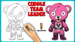 How to Draw Cuddle Team Leader | Fortnite | Step by Step | Simple & Easy