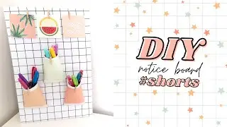 DIY notice board 🍉 &bull; DIY stationery organiser &bull; back to school crafts &bull; #shorts