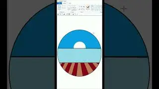 Circle sunrise scene in ms paint #Drawing in computer | Lunar Computer College