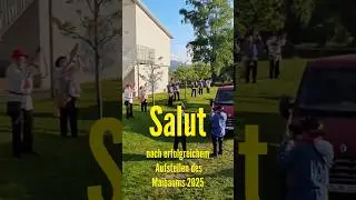 Salut nach erfolgreichem Aufstellen des Maibaums - Bleibach 30.4.2025