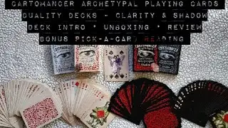 &diams;️&spades;️Cartomancer Archetypal Playing Cards&clubs;️❤️ 📣🃏❕️Deck Intro&bull;Unboxing&bull;Review❕️🃏📣 *BONUS PICK-A-CARD*
