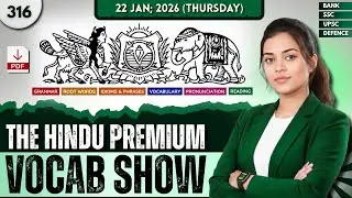 The Hindu Premium Vocab Show | English Vocabulary For Competitive Exam | Class #316 | Dipika Kumavat