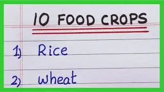 10 Food Crops Name | List of Food Crops | in English | Name of food crops