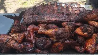 GRILLING RIBS & CHICKEN ( HAPPY 4TH)
