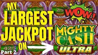 My LARGEST JACKPOT ever on Mighty Cash Ultra slot machine Live play at Yaamava casino Part 2