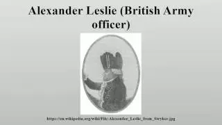 Alexander Leslie (British Army officer)