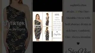 Transform Your Night Out with Our One-Shoulder Dress | Bold Abstract Design & Effortless Elegance