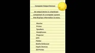 Computer Output Devices & Output Devices & Output Devices in computer
