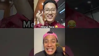 Metal face trend 😂 #duet #funny #funnyreaction