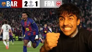 KOUNDE SAVES BARCA! | BARCELONA 2-1 FRANKFURT UCL REACTION