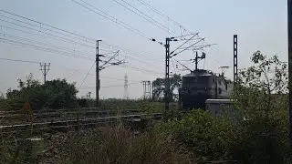 Guwahati smvt express with steam engine type horn wap 7 siliguri 👍 😉