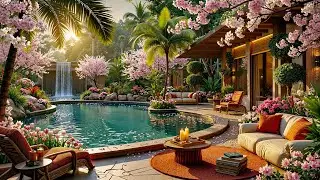 Nature Garden With Soft Jazz | Peaceful Morning With Gentle Jazz Flows for Stress Relief & Relaxing