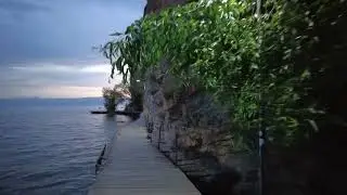 Walking Ohrid's Boardwalk at Dusk (Macedonia) 🇲🇰