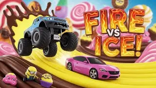 Magical Candy World Race: Monster Truck Challenge & Ice Blast! ❄️🔥