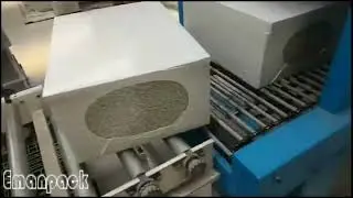 Thermal insulation foam bricks and panels shrink packaging machine