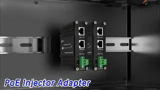 95W Gigabit PoE Injector Adapter Rj45 Poe DIN Rail / Wall Mount