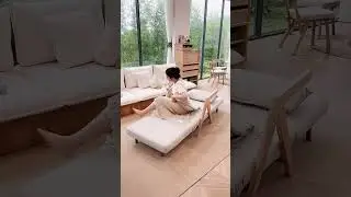 Small Apartment Hack! Bed by Night, Sofa by Day 🛏️🛋️ | Space Saving Furniture Idea