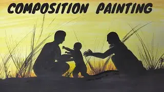 COMPOSITION PAINTING FOR BEGINNERS || VERY EASY STEP || A&P