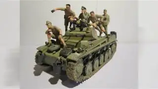1:35 Masterbox Rommel and Tank Crew +Tamiya tank painted!