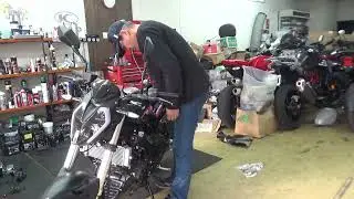 ベネリ125S　グリップヒーター取り付け