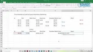 Excel Tutorial For Time Attendance In Out Work Hour Overtime Short Kiraan Waktu kerja lewat Short OT