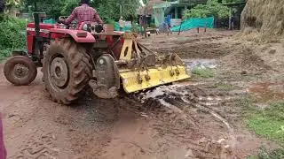 Massey ferguson tractor attachment with rotavator and PTO | Massey ferguson Videos