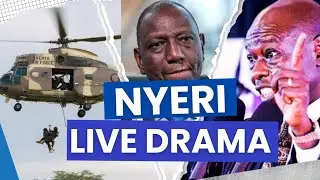 Breaking! MILITARY Plane CARRYING Ruto From STATEHOUSE to NYERI Quickly LANDS as CHAOS Erupts HRS to