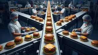 1 Burger Every 10 Seconds 😳 Fully Automatic Burger Factory